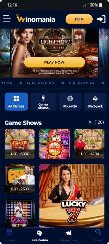 Casino Winomania app download