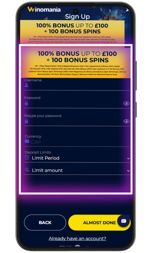 Winomania casino bonus registration